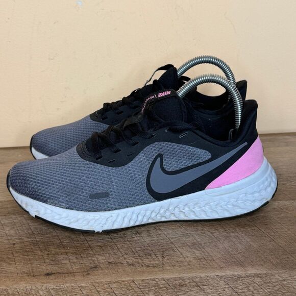 Nike Revolution 5 Gray Black Pink Womens US Size 8 BQ3207-004 Running Shoes - Picture 3 of 7